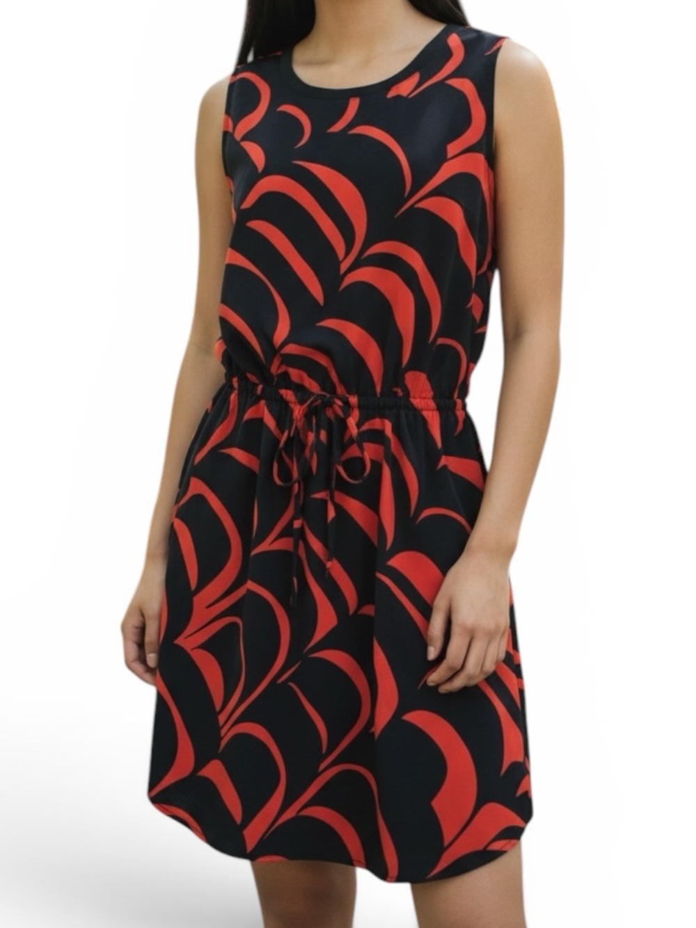 GAP Navy Blue & Red Sleeveless Dress
